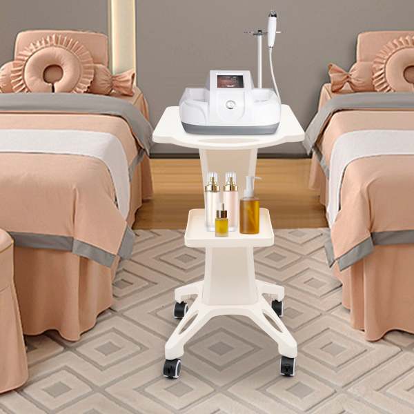Chariot de coiffeur réglable professionnel mobile pour coiffeur