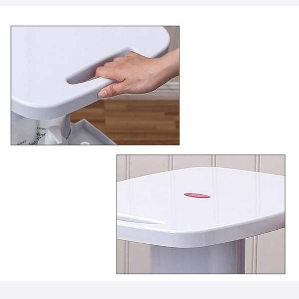 CNCEST-Beauty Salon Chariot de travail portable en ABS pour instruments de collecte Blanc