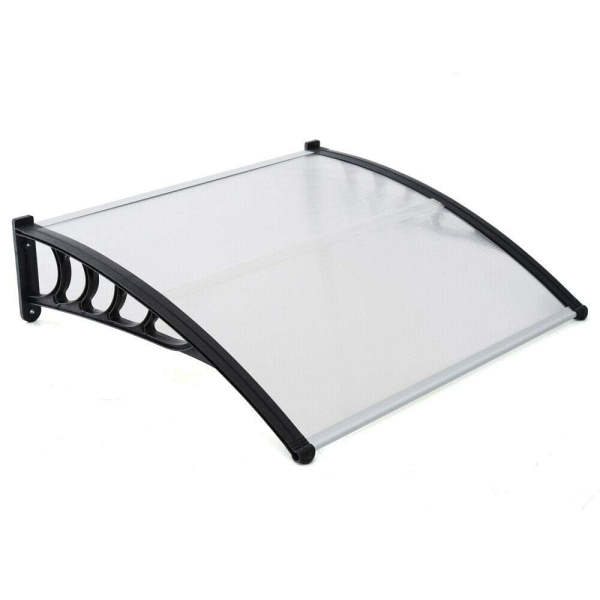 Auvent pour porte d'entrée 120/150/200 x 90 cm en polycarbonate et polypropylène transparent Canopy (150)
