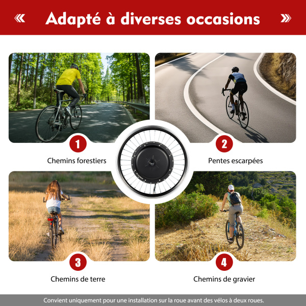Kit électrique Vélo Speed Up 2000W – Roue Arrière 27.5 Pouces, 48V-52V, Jante Renforcée
