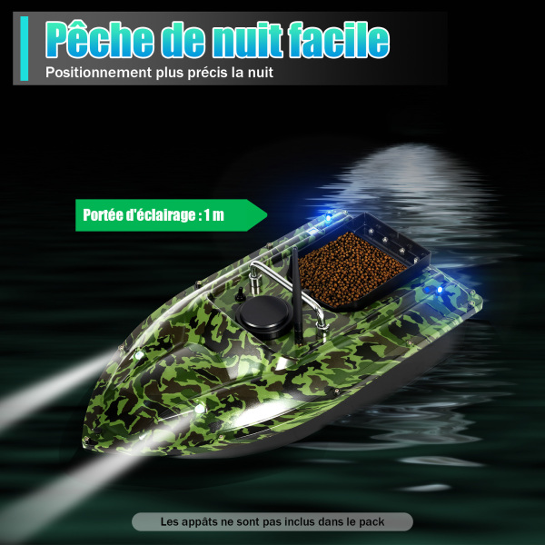 500m Appât de poisson intelligent Voix de bateau Rc Nester contrôle radio bateau de pêche
