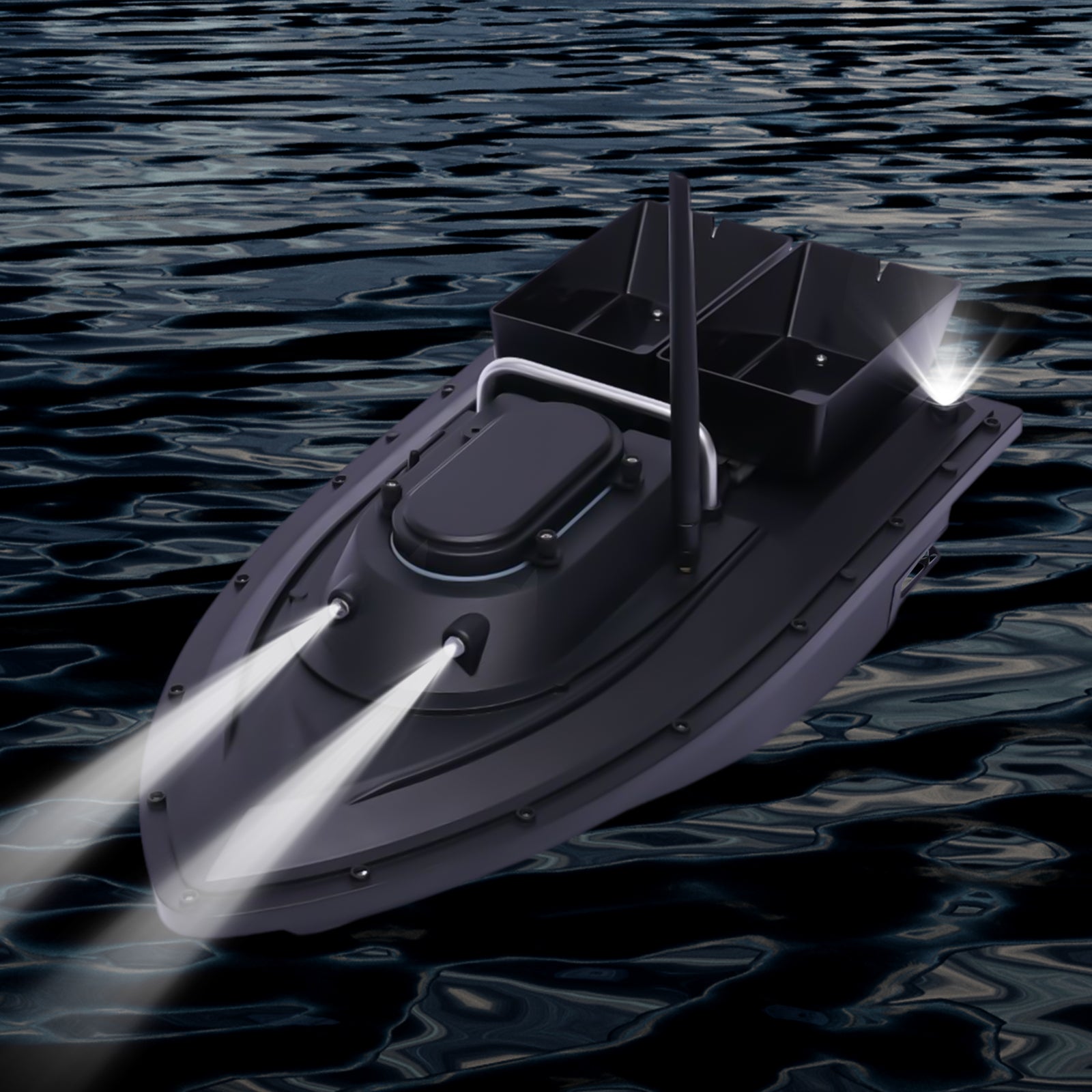 Bateau Télécommandé Pour Appâts De Pêche – Portée 500 M, Charge 1,5 Kg, Lumière LED Pour Nuit ! - 9