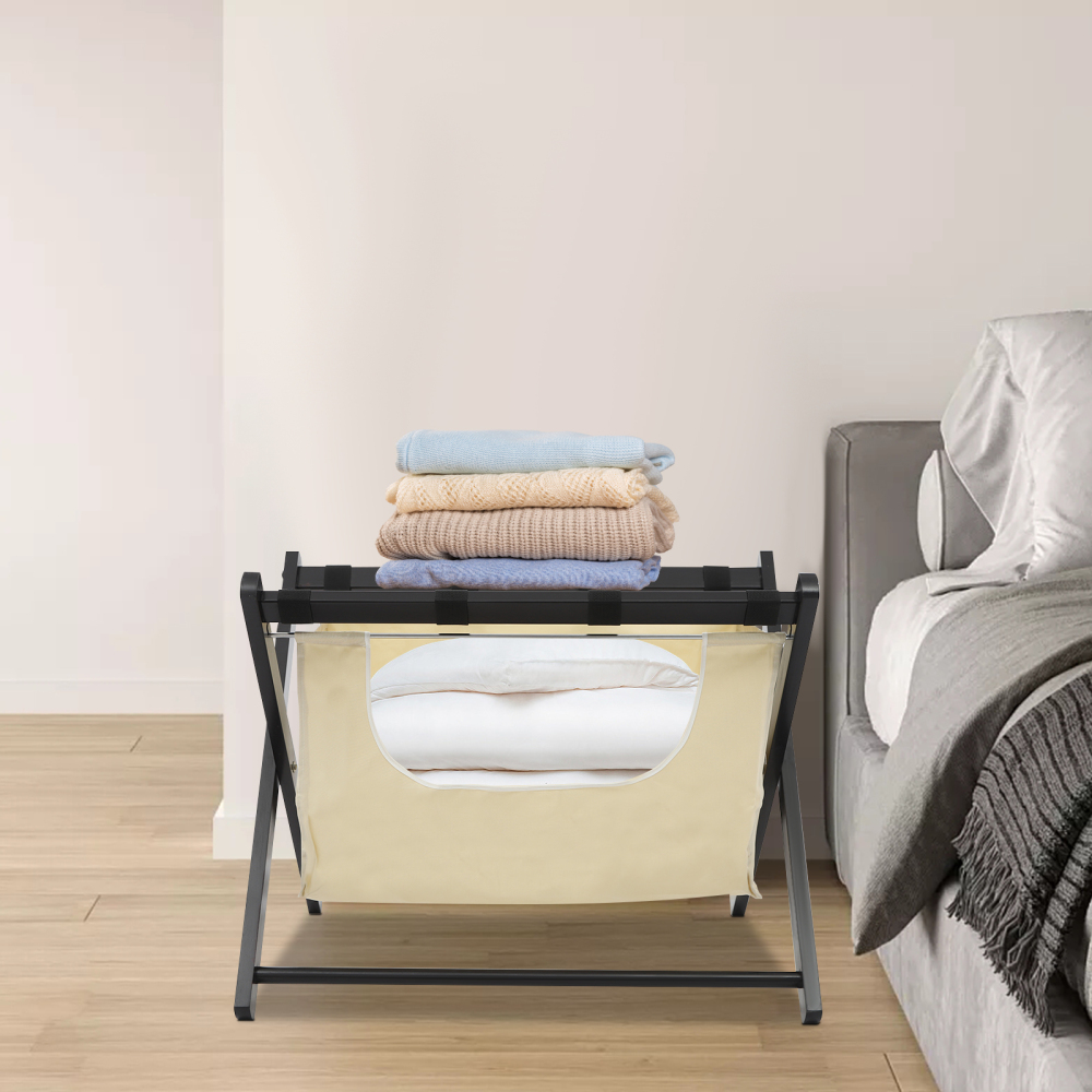 Porte-bagages pliable, support de bagages pliable, porte-bagages pour chambres d'amis, chambres à coucher, salons ou chambres d'hôtel