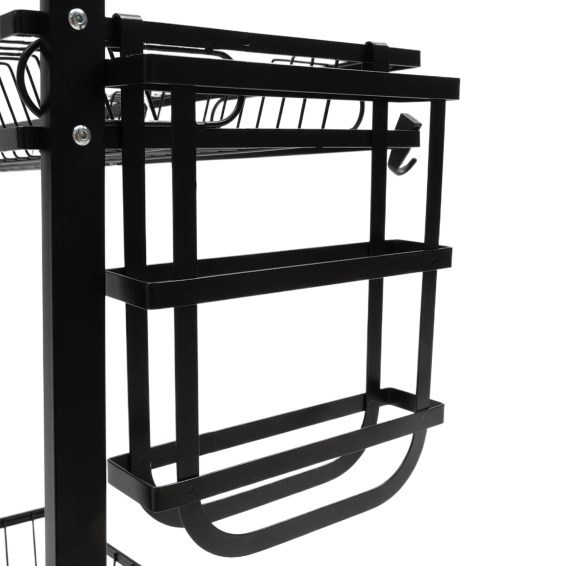 Égouttoir à couverts sur évier, égouttoir à couverts 2 niveaux, longueur 82 cm, noir