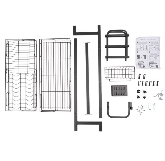 Égouttoir à vaisselle à 2 niveaux au-dessus de l'évier, égouttoir à vaisselle à 2 niveaux en acier inoxydable avec porte-ustensiles, planche à découper, bloc à couteaux (62 cm)