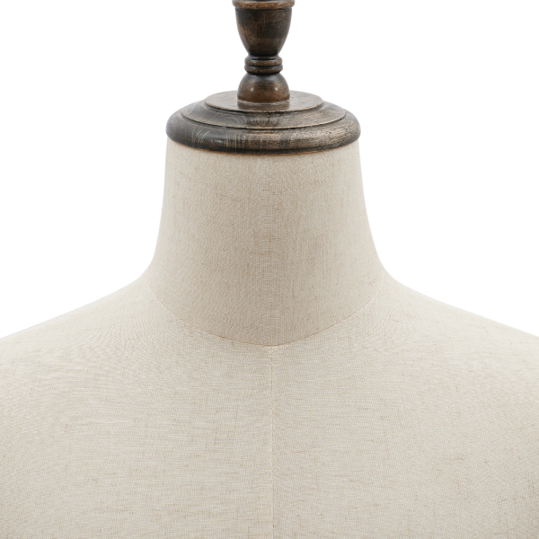 Mannequin homme avec support, mannequin demi-corps, mannequin de couture - Sans poignées, lin fin pour homme + version européenne antique