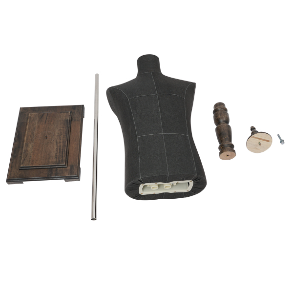 Mannequin homme avec support, mannequin demi-corps, mannequin de couture - Sans poignées SX Homme + Plaque européenne antique