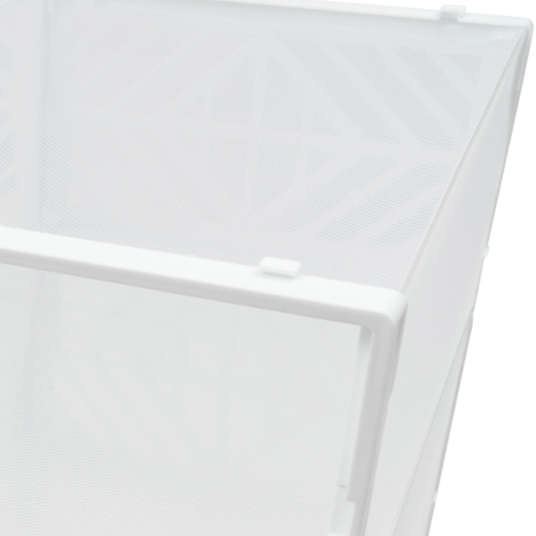 Cadre empilable à deux extrémités pour 20 boîtes à chaussures d'emballage, porte transparente, design creux - blanc