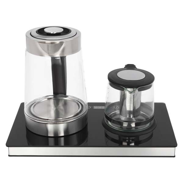 Bouilloire à café et à thé 2,5 L 1 800 W avec écran LCD, acier inoxydable et verre