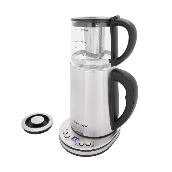 Bouilloire électrique, bouilloire en acier inoxydable, bouilloire électrique à température réglable - 1500W