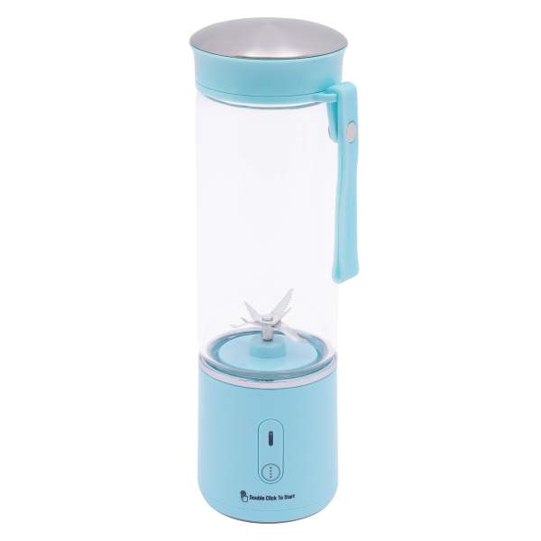 Mixeur portable pour smoothies et shakes - 450 ml - Mixeur à smoothie - Rechargeable - Bol de mixage - Mini mixeur - Bleu