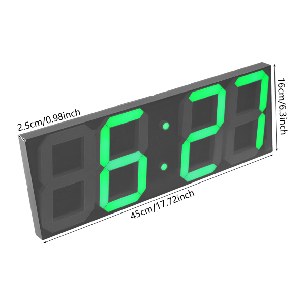 Horloge numérique LED, horloge murale LED, horloge numérique LED avec télécommande pour salons, bureaux - Police bleue Horloge numérique LED, horloge murale LED, horloge numérique LED avec télécommande pour salons, bureaux - Police bleue