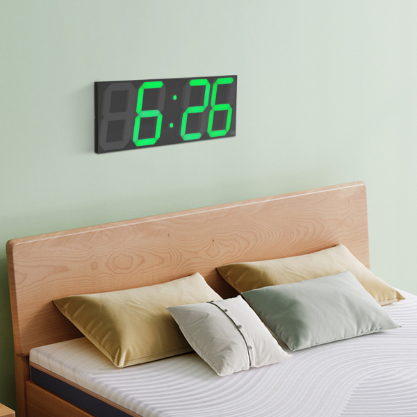 Horloge numérique LED, horloge murale LED, horloge numérique LED avec télécommande pour salons, bureaux - Police bleue Horloge numérique LED, horloge murale LED, horloge numérique LED avec télécommande pour salons, bureaux - Police bleue