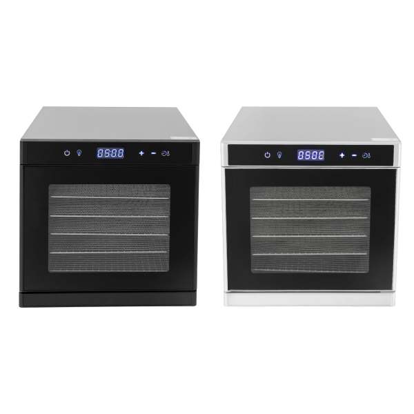 Déshydrateur en acier inoxydable 700W déshydrateur alimentaire avec 6 plateaux et écran LED (35°-75°C) déshydrateur pour fruits, légumes, viandes
