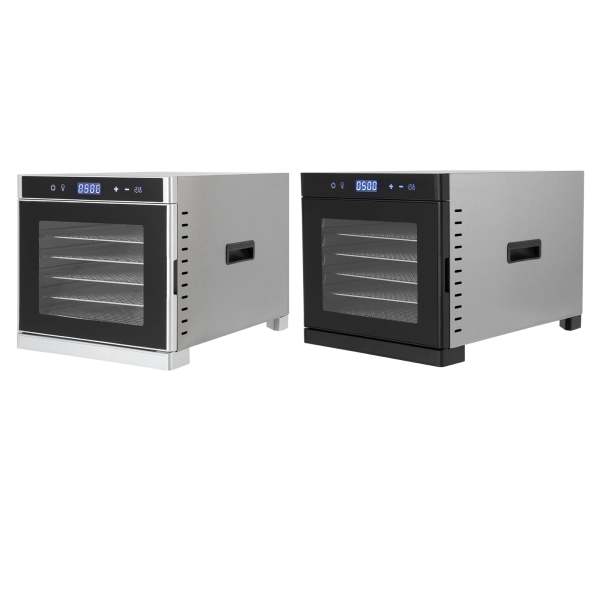 Déshydrateur en acier inoxydable 700W déshydrateur alimentaire avec 6 plateaux et écran LED (35°-75°C) déshydrateur pour fruits, légumes, viandes