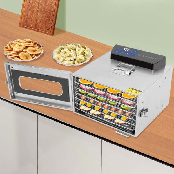 Déshydrateur Régulateur de température de 30 à 90°C, fonction minuterie de 24 heures de séchage, pour les fruits, la viande, les fruits, les légumes