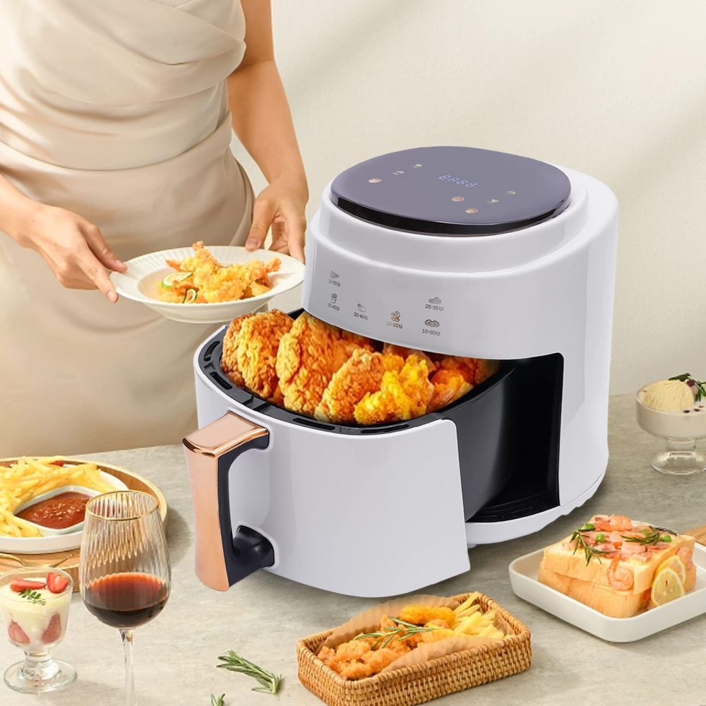 Friteuse à Air Chaud Sans Huile 10L - Four à Convection 360° avec Vitre