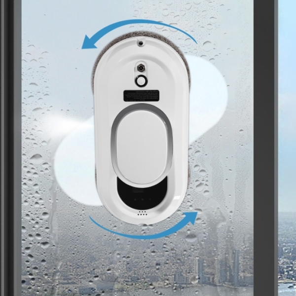Robot nettoyeur de vitres intelligent, avec télécommande, puissance d'aspiration de 2800 Pa, faible bruit