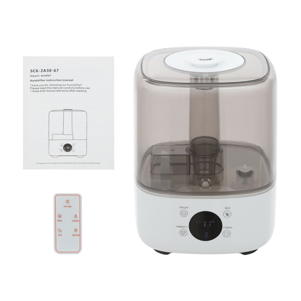 Humidificateur, humidificateur à remplissage par le haut, humidificateur intelligent pour chambres, chambres d'enfants, salles de yoga - Blanc Humidificateur, humidificateur à remplissage par le haut, humidificateur intelligent pour chambres, chambres d'enfants, salles de yoga - Blanc