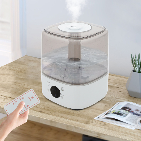 Humidificateur, humidificateur à remplissage par le haut, humidificateur intelligent pour chambres, chambres d'enfants, salles de yoga - Blanc Humidificateur, humidificateur à remplissage par le haut, humidificateur intelligent pour chambres, chambres d'enfants, salles de yoga - Blanc