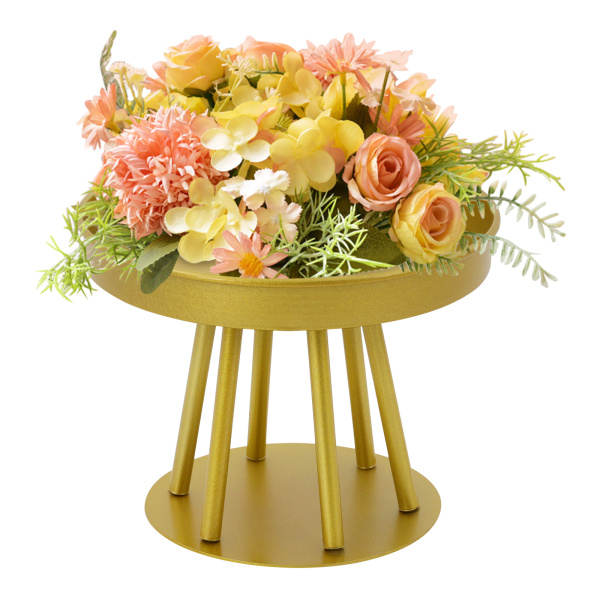 Lot de 10 supports de fleurs circulaires de 20 x 15 cm pour décoration de mariage ou d'intérieur - 6 poteaux