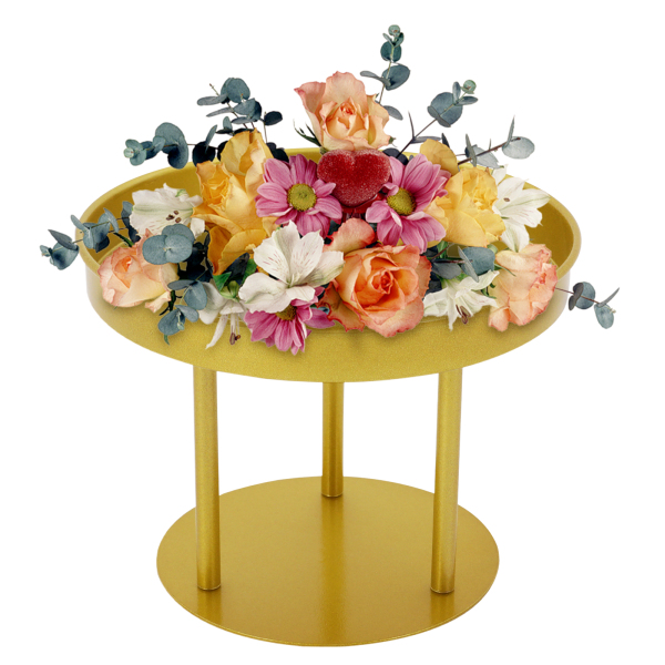 Lot de 10 supports de fleurs circulaires de 20 x 15 cm pour décoration de mariage ou de maison - 3 pôles