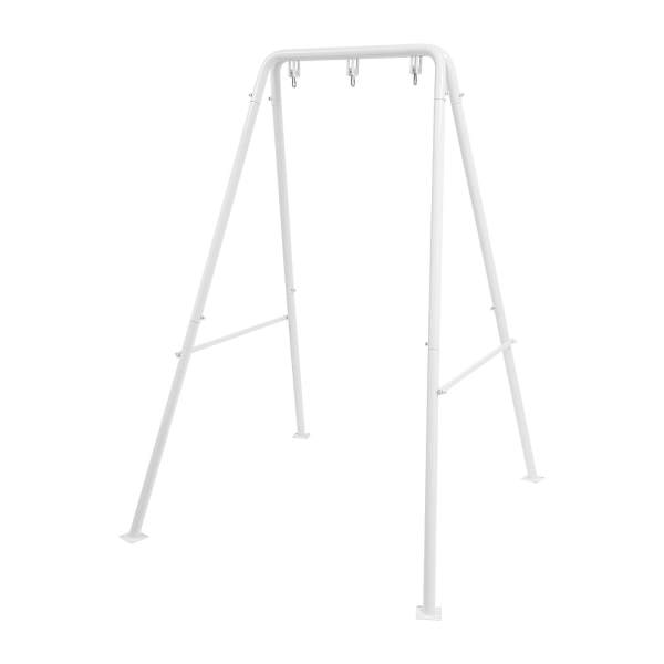 Cadre de chaise suspendue en métal blanc, support de balançoire intérieur/extérieur – Structure triangulaire, montage facile Cadre de chaise suspendue en métal blanc, support de balançoire intérieur/extérieur – Structure triangulaire, montage facile