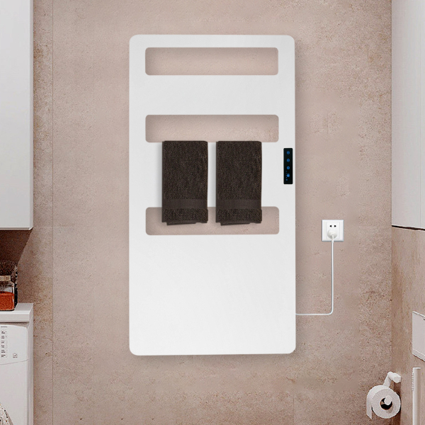 Radiateur de salle de bain, sèche-serviettes électrique, sèche-serviettes avec interrupteur tactile, minuterie