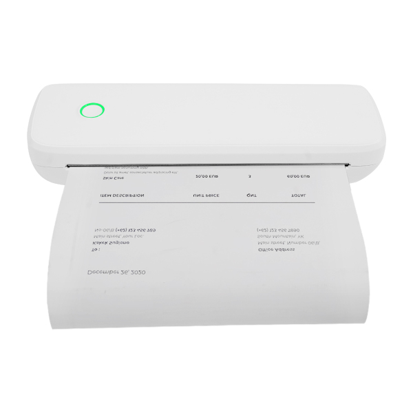 Imprimante thermique Bluetooth sans encre L81, imprimante thermique portable, blanche