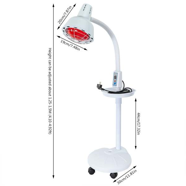Lampe à Infrarouges QUIGG - 100W - Pour Chaleur Douce - Dimensions 20x10x20 Cm