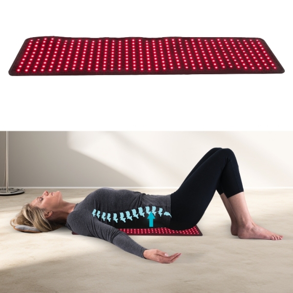 Tapis de thérapie par la lumière rouge, tapis de thérapie infrarouge avec minuterie, thérapie profonde pour tout le corps, épaisseur 8 mm