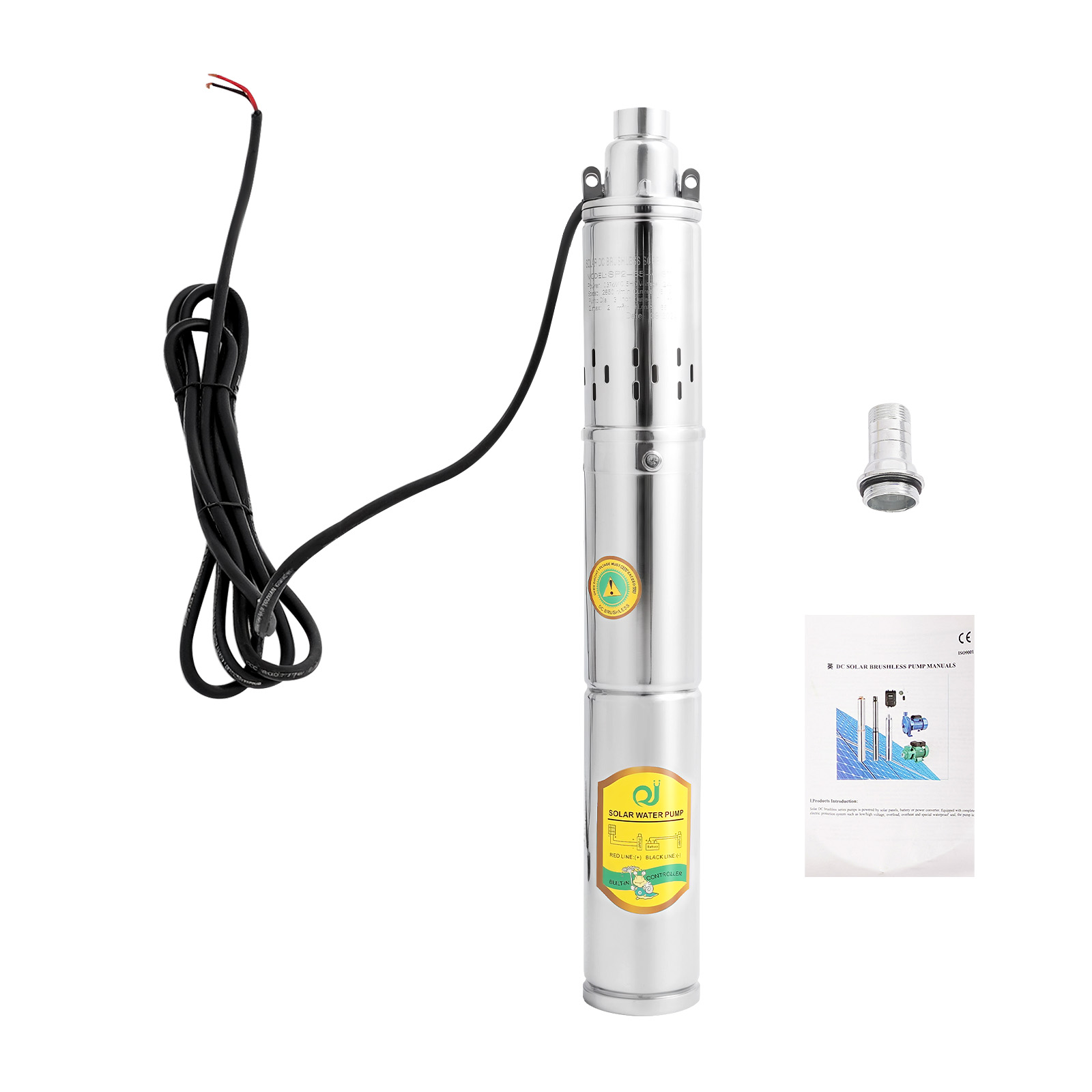 Pompe Solaire Immergée DC 24V 370W - 65m De Hauteur Max - Pour Puits Ou Forage
