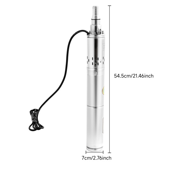 Pompe à Eau Solaire Submersible 24V 200W - Pour Puits Peu Profond, Irrigation, MPPT