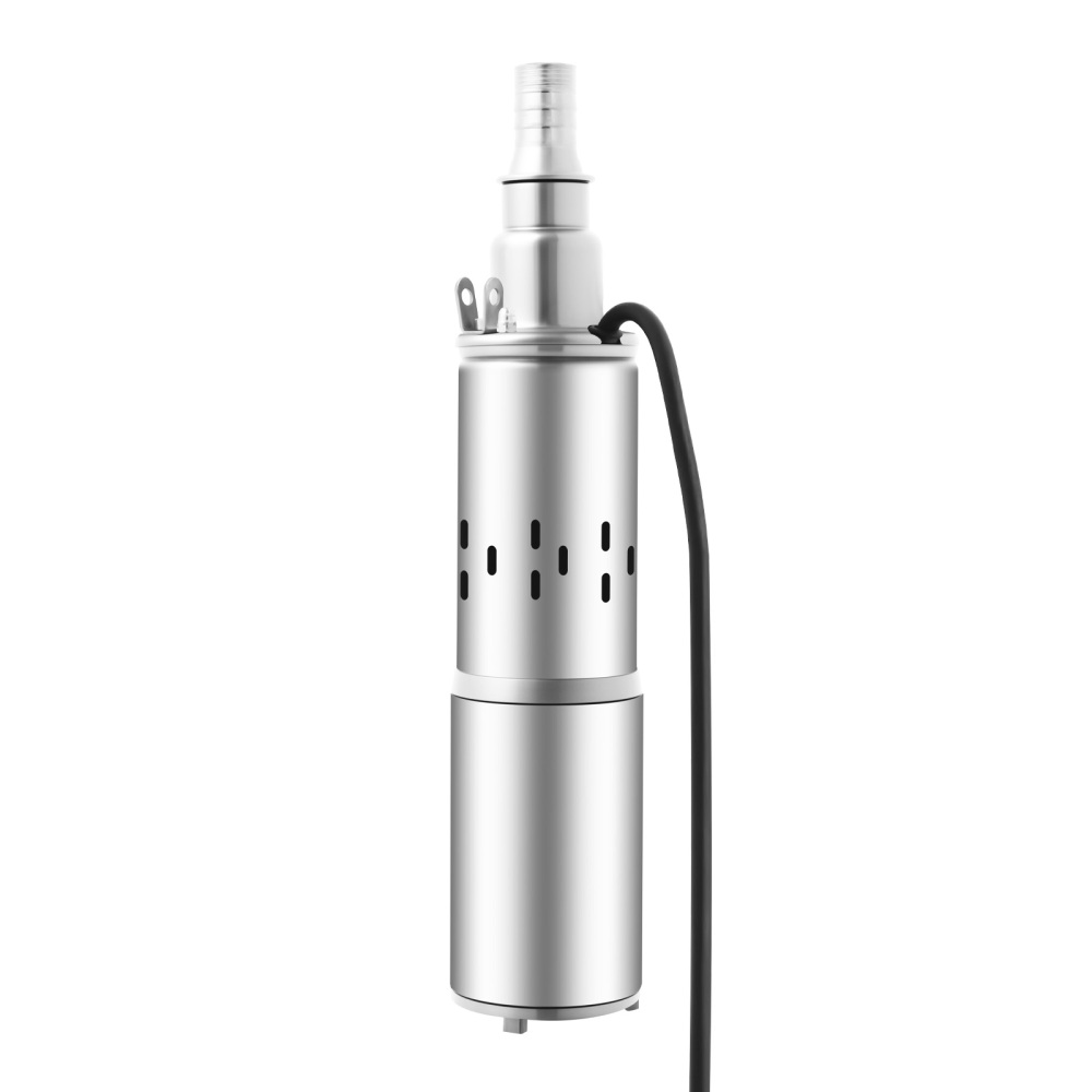 Pompe Submersible 12V Solaire – Acier Inox, 1500L/h, 20m De Hauteur, IP65, Rouge