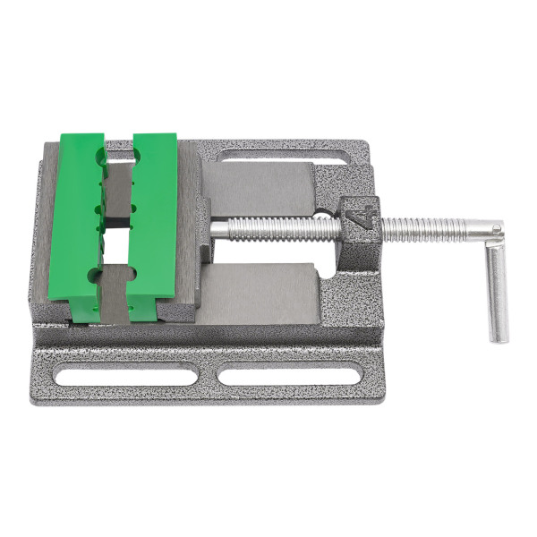 Outils, étau pour perceuse à colonne, étau en métal pour perceuse à colonne, étau d'établi avec 2 patins magnétiques et patins multi-rainures (10 cm)