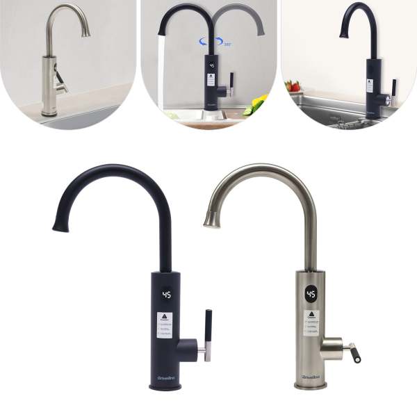 Robinet électrique 3200W avec affichage LED de la température de l'eau Robinet de cuisine avec chauffe-eau instantané