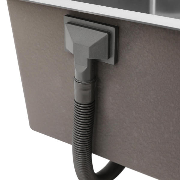 Évier de cuisine en acier inoxydable argenté 30 x 40 cm avec bonde - Grande capacité, installation facile Évier de cuisine en acier inoxydable argenté 30 x 40 cm avec bonde - Grande capacité, installation facile