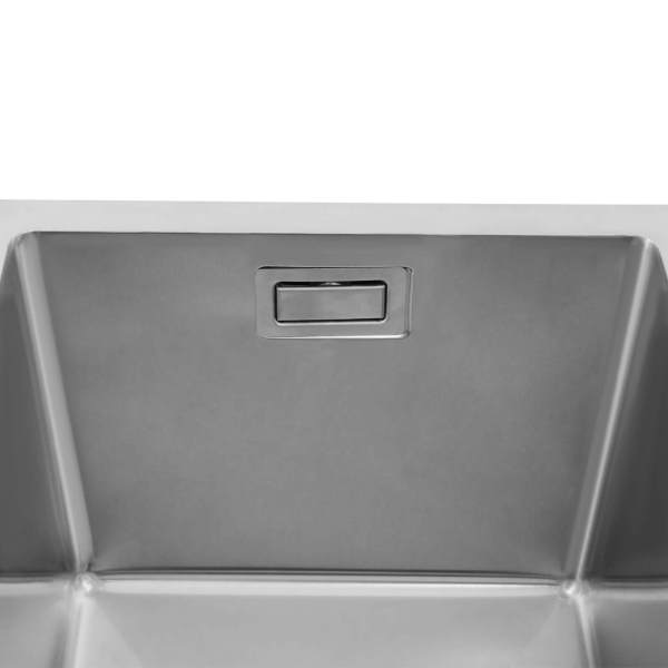 Évier de cuisine en acier inoxydable argenté 30 x 40 cm avec bonde - Grande capacité, installation facile