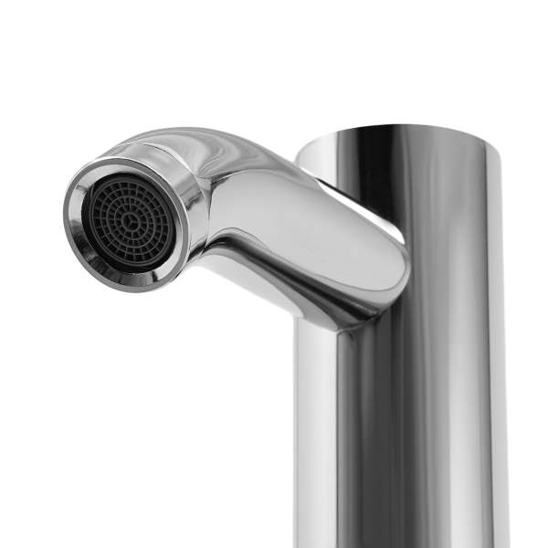 Robinet à capteur infrarouge à induction automatique, robinet de lavabo à économie d'eau, lavabo à main, eau froide chromée à piles