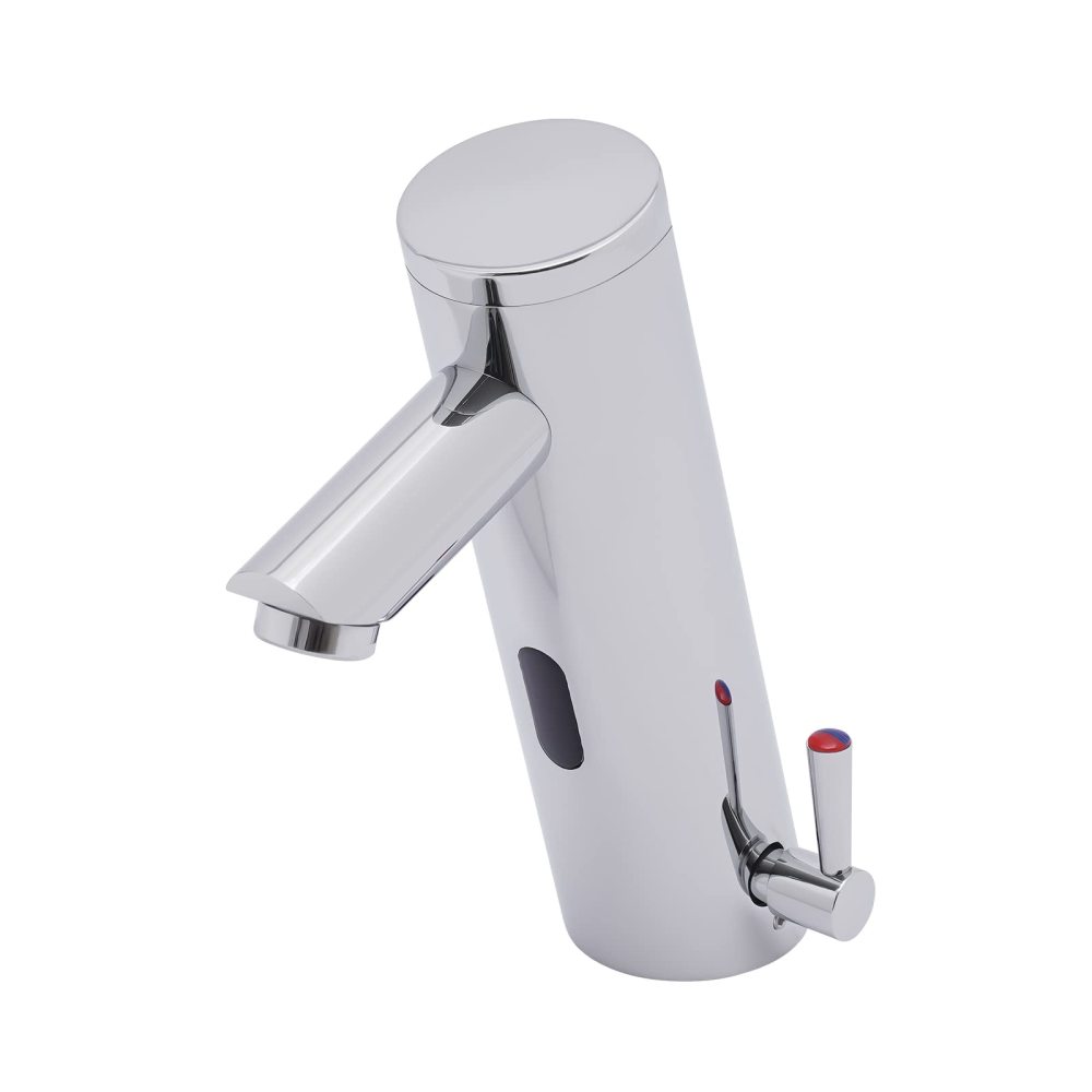 Robinet De Lavabo Automatique Infrarouge Fyeer - Sans Contact, En Laiton Chromé, Réglage Température Eau Chaude/froide, Facile à Installer