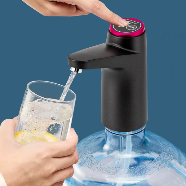 Pompe pour bouteille d'eau, chargeur USB, pompe à eau potable automatique, pour la maison, le bureau, la cuisine, le camping, noir