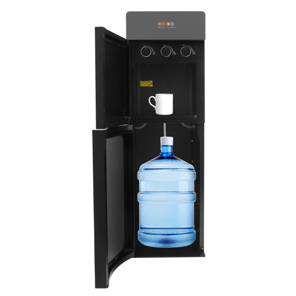 Distributeur d'eau vertical 51, à chargement par le bas, eau chaude et froide - Gris argenté