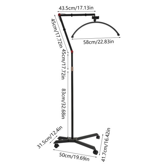 Lampe croissant d'extension de cils, éclairage de beauté, lampadaire LED Lampe croissant d'extension de cils, éclairage de beauté, lampadaire LED
