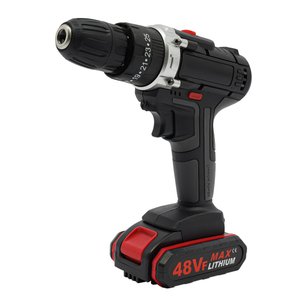 Perceuse-visseuse sans fil 48VF perceuse lumière LED avec 2 batteries 220V 1350rpm