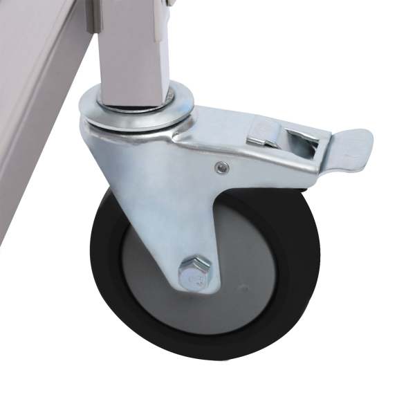 Chariot de restauration à 3 étages en acier inoxydable avec frein en acier inoxydable Taille S Chariot de restauration à 3 étages en acier inoxydable avec frein en acier inoxydable Taille S