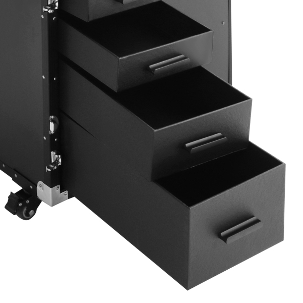Table de manucure à roulettes, chariot de rangement pour cosmétiques, mallette de maquillage pour une utilisation en extérieur