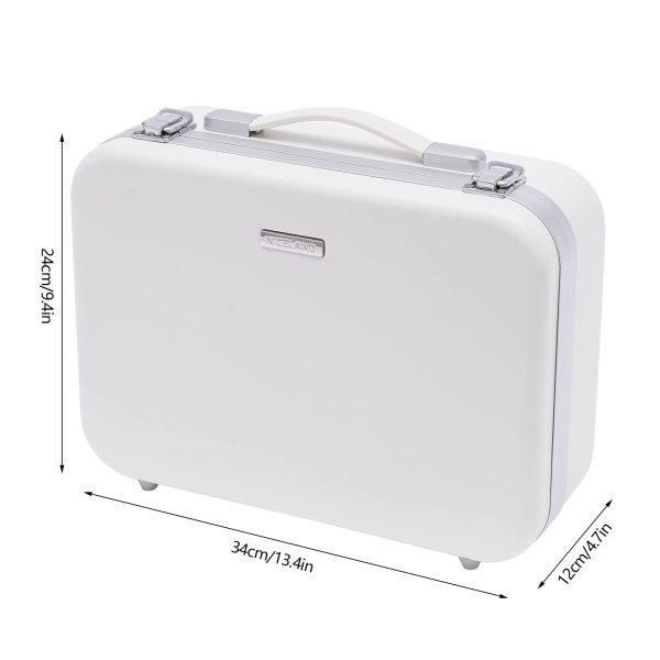Behaesty Trousse de maquillage de voyage avec miroir éclairé à DEL, trousse de maquillage avec 3 réglages de couleur, étui de maquillage avec séparateurs réglables pour pinceaux de maquillage pour