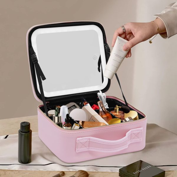 Trousse De Maquillage Jean-Paul Gaultier Rose Poudré - Avec Miroir Et Chaînette - Neuf