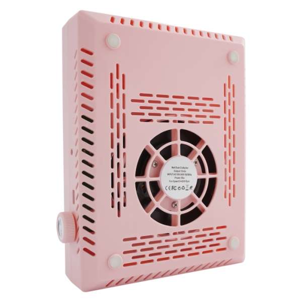 Aspirateur à ongles 56 W, dépoussiéreur d'ongles, 4 200 tr/min, avec filtre - Rose