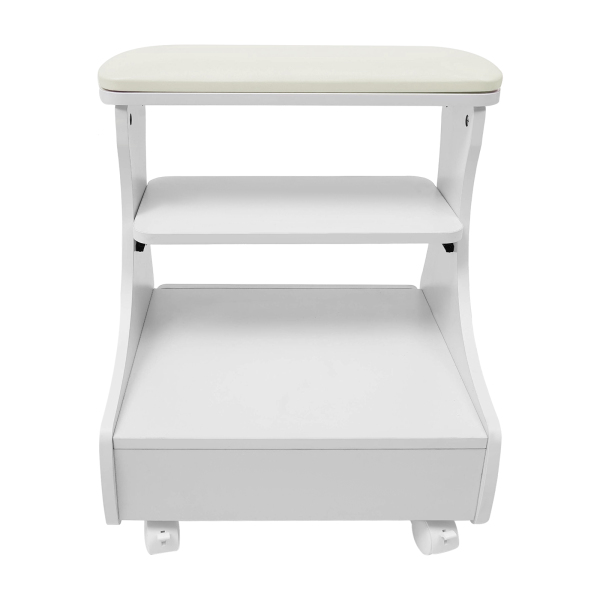 Chaise Pédicure Mobile Réglable 48-80 Cm - Tabouret Repose-Pieds Avec Coussin Confortable Pour Salon Manucure, Spa Ou Domicile